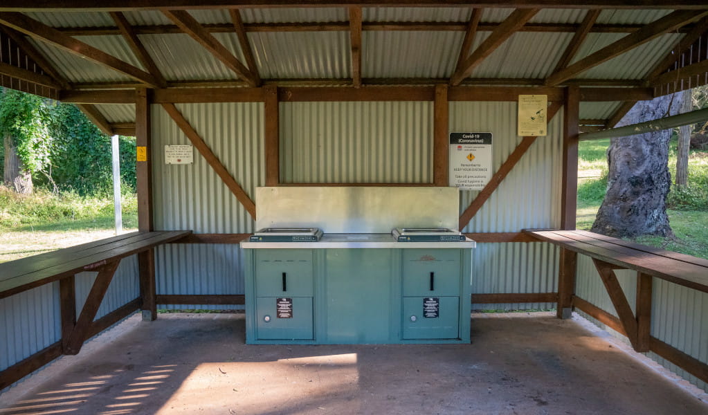 Barbecue facilities at Washpools campground. Credit: John Spencer &copy; DPE