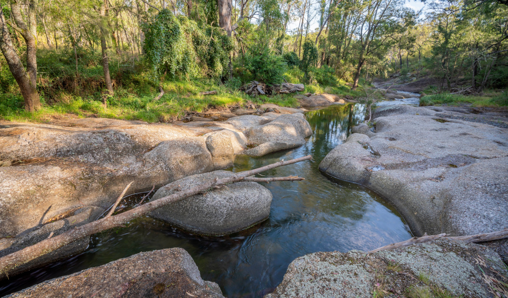 Aerial view of Washpools waterhole and picnic area. Credit: John Spencer &copy; DPE 