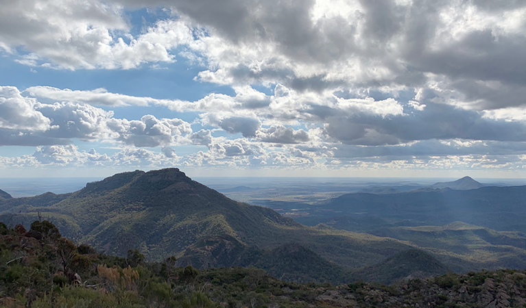 View past mountain heath to distant peaks.  Photo: Eveline Chan &copy; Eveline Chan