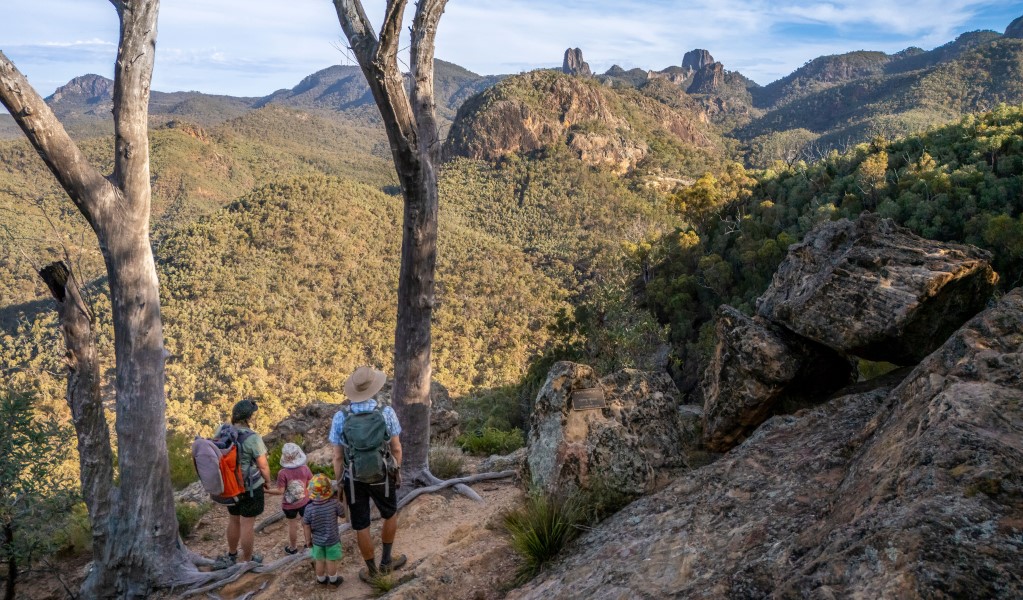 Views of rocky crags, spires and domes in Warrumbungle National Park. Photo: Leah Pippos &copy; OEH