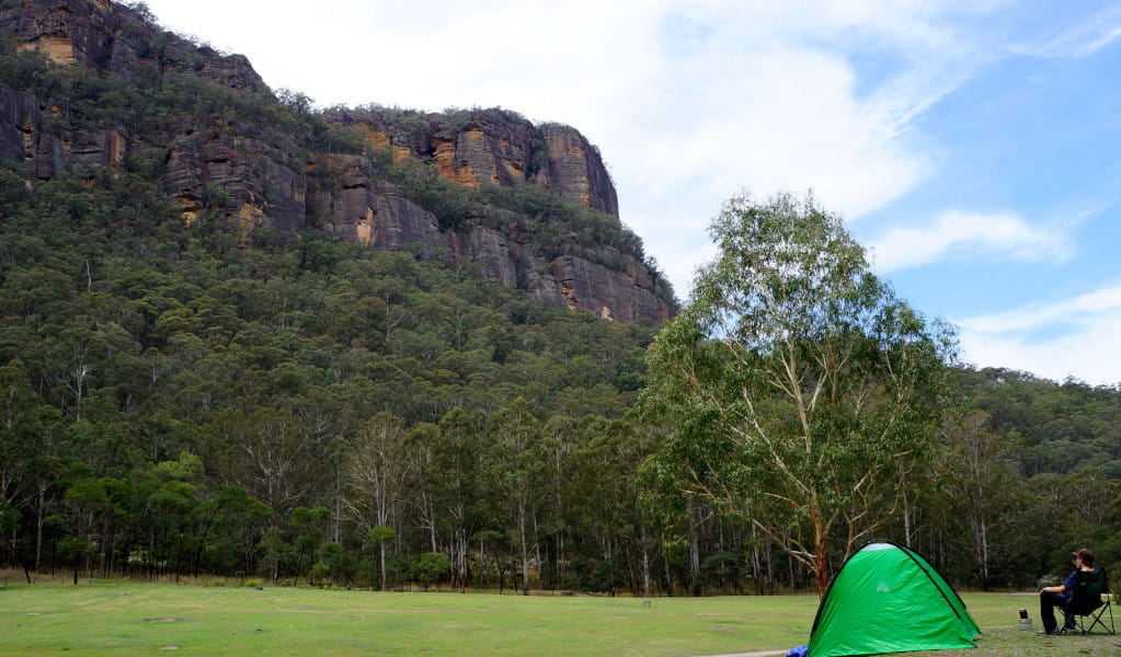 Dramatic cliffs at Newnes campground in Wollemi National Park. Credit: Stephen Alton &copy; DPE