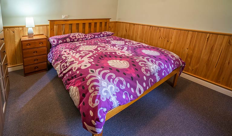 Main bedroom at Post Office Cottage in Wombeyan Karst Conservation Reserve. Photo: OEH/John Spencer