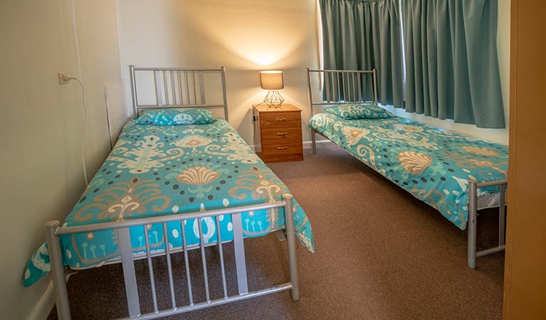Two single beds in Post Office Cottage, Wombeyan Karst Conservation Reserve. Photo: OEH/John Spencer