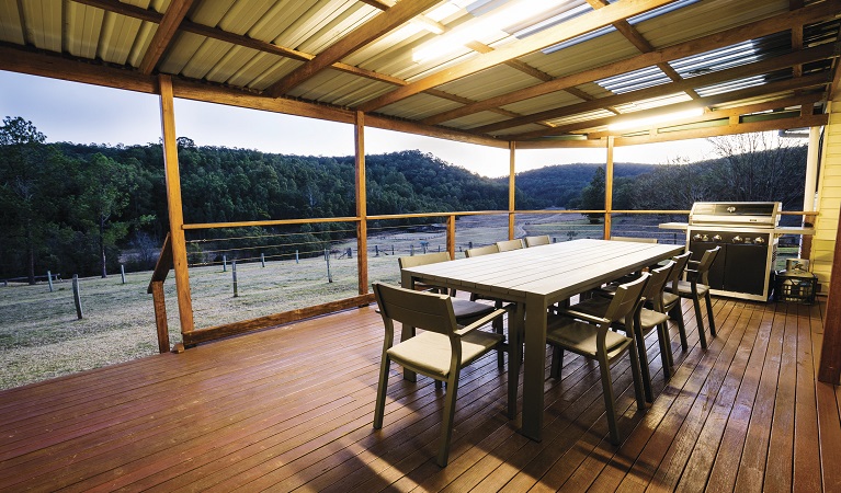 Undercover verandah at Big Yango House, Yengo National Park. Photo: Simone Cottrell/OEH