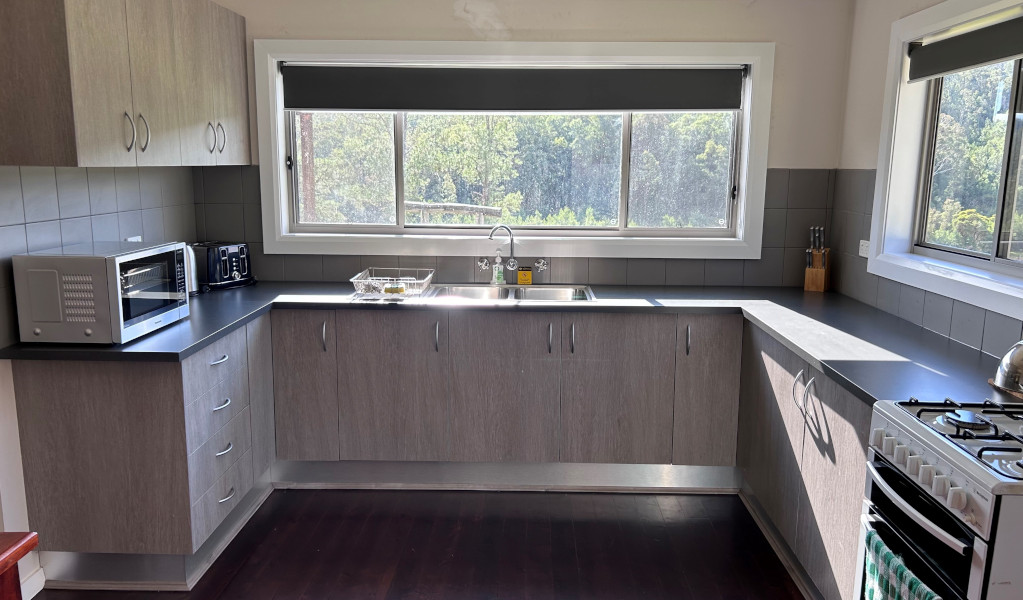 Kitchen in Big Yango House, Yengo National Park. Credit: Jack Staniford &copy; DCCEEW