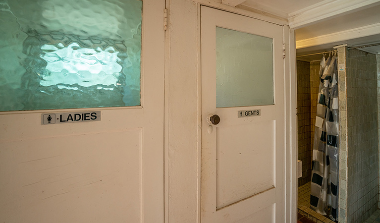 Toilet and shower facilities at Post Office Lodge in Yerranderie Private Town, Yerranderie Regional Park. Photo: John Spencer/OEH