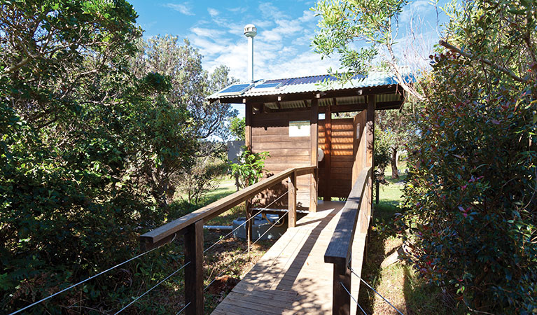 Boorkoom campground toilets in Yuraygir National Park. Photo: Robert Cleary/DPIE