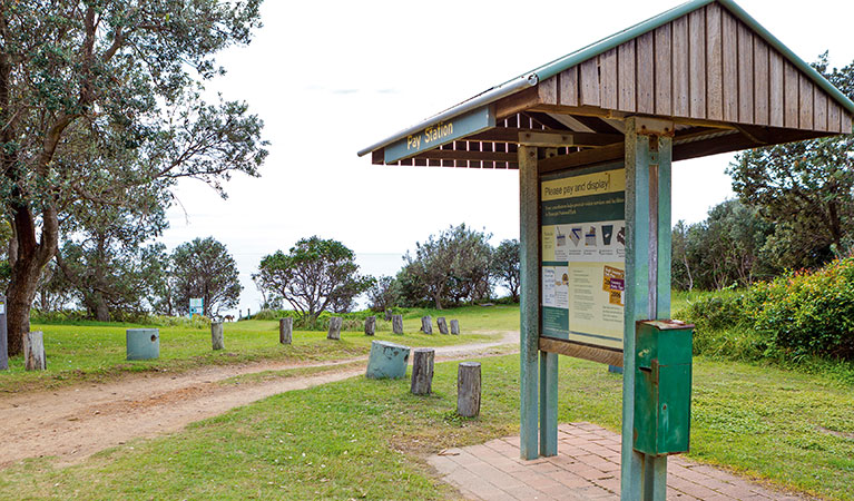 Boorkoom campground pay station in Yuraygir National Park. Photo: Robert Cleary/DPIE