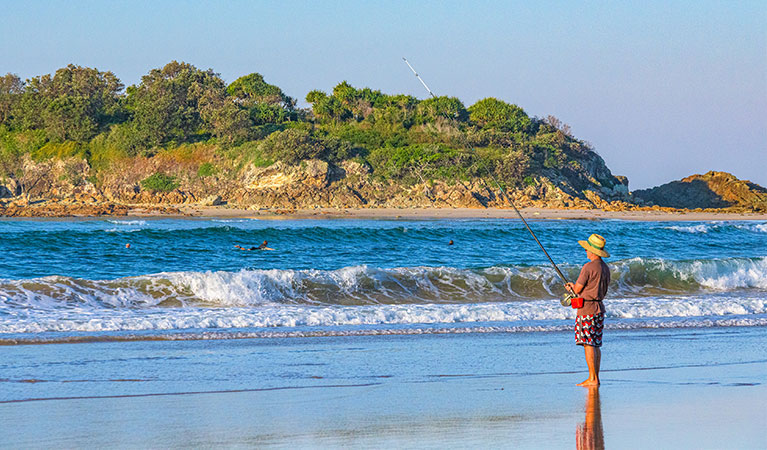 A popular fishing spot at Sandon River campground, Yuraygir National Park. Photo credit: Jessica Robertson &copy; DPIE