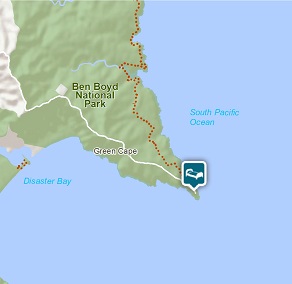 Static map of Telegraph Station Bunkhouse in Ben Boyd National Park. OEH