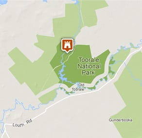 Map of Toorale Homestead (Yarramarra) in Toorale National Park.
