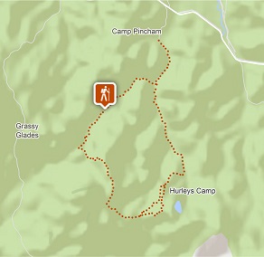 Map of Breadknife and Grand High Tops walk in Warrumbungle National Park