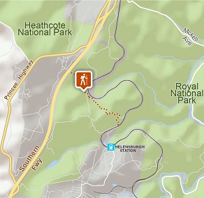 Map of Cawleys Road trail, Garawarra State Conservation Area. Image: OEH