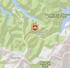 Map of Centre trail in Ku-ring-gai Chase National Park