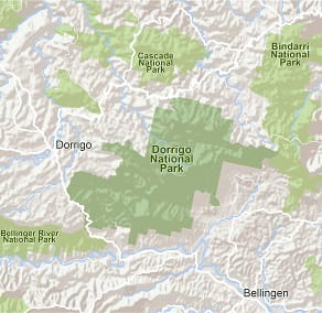 Map of Dorrigo National Park