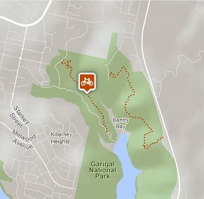 Map of Gahnia and Serrata mountain bike trails