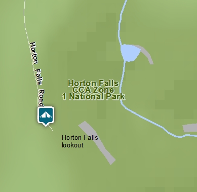 Map of Horton Falls campground in Horton Falls National Park