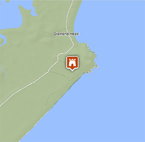 Map of Kylies Hut in Crowdy Bay National Park