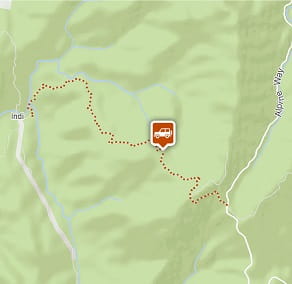 Map of Major Clews Hut trail, Kosciuszko National Park. Image: OEH