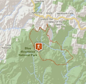 Map image of Mount Solitary walking track 