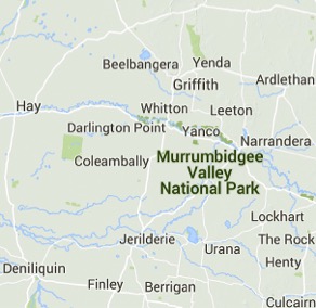 Map of Murrumbidgee Valley National Park