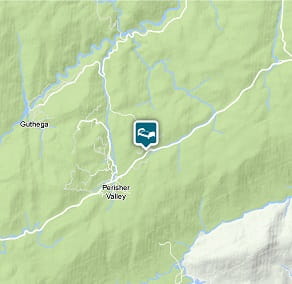 Map of Numbananga Lodge location in Kosciuszko National Park.