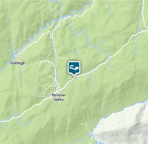 Map of Numbananga Lodge location in Kosciuszko National Park.