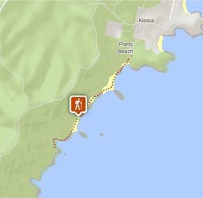 Map of Pretty Beach to Snake Bay walking track, Murramarang National Park. Image: OEH