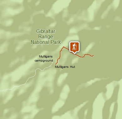 Map of The Needles walking track, Gibraltar Range National Park