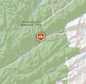 Map of Thredbo Valley track in Kosciuszko National Park
