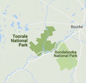 Map of Toorale National Park