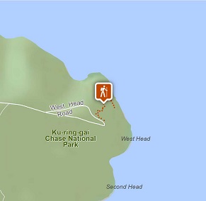 Map of West Head Army track, Ku-ring-gai Chase National Park. Image: OEH