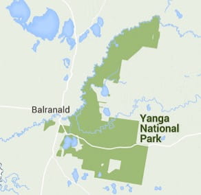 Map of Yanga National Park