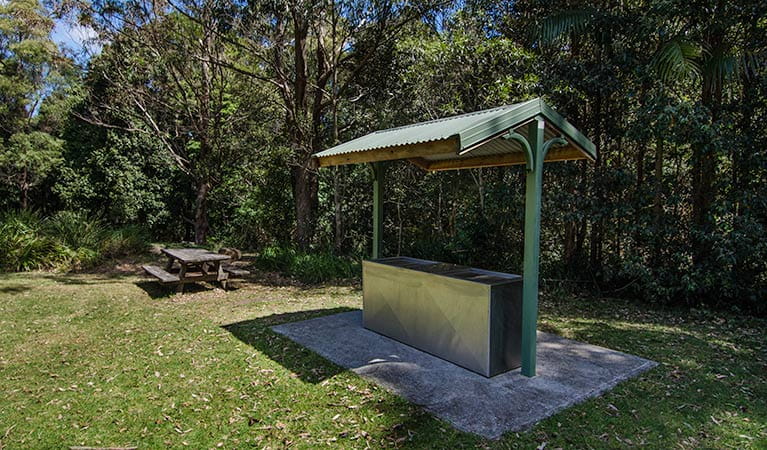 A barbecue shelter at Byrong Park, Illawarra Escarpment State Conservation Area. Photo: John Spencer &copy; OEH