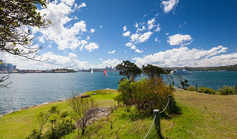 Looking across the harbour from Clark Island, Sydney Harbour National Park. Photo: David Finnegan &copy; OEH