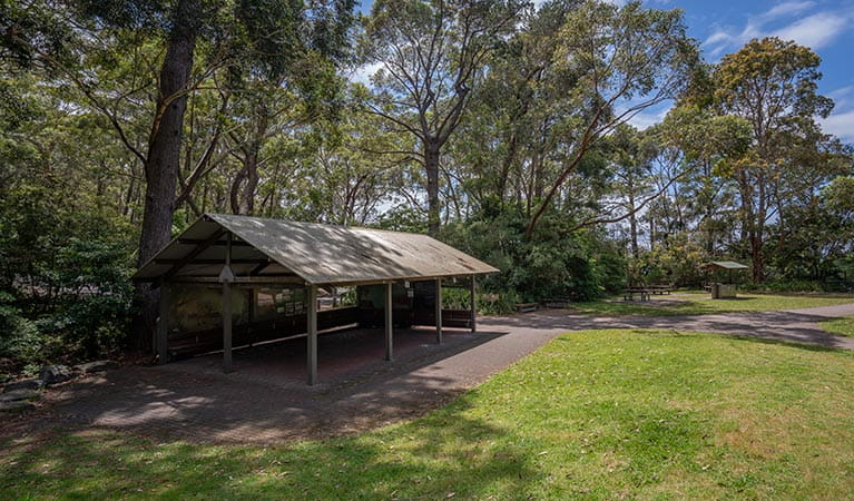 A sheltered area at Greenfield Beach picnic area in Jervis Bay National Park. Photo: John Spencer &copy; DPIE