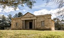 The exterior of Hartley Courthouse framed by trees in Hartley Historic Site. Photo: Jennifer Leahy &copy; DPIE