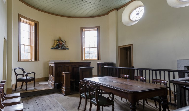 The interior of Hartley Courthouse in Hartley Historic Site. Photo: Jennifer Leahy &copy; DPIE