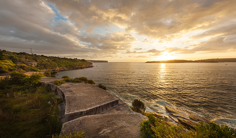 Sunrise over Middle Head, Sydney Harbour National Park. Photo: David Finnegan &copy; OEH