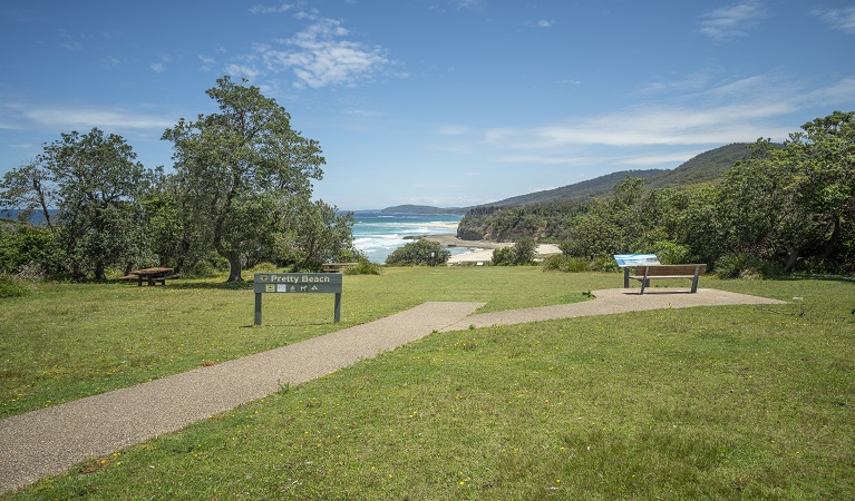 Pretty Beach and lawn, Murramarang National Park. Photo: John Spencer &copy; DPE