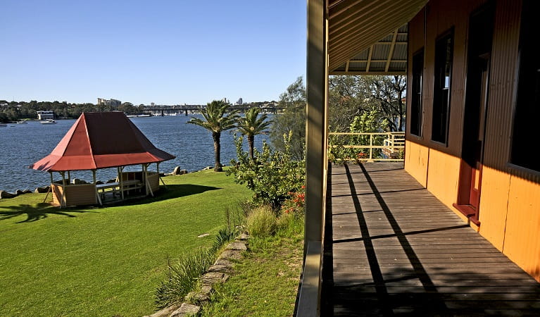 Loir's house and gazebo, Rodd Island, Sydney Harbour National Park. Photo: Kevin McGrath &copy; OEH