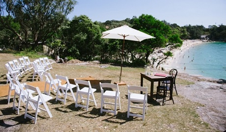 Wedding at Shakespeares Point, Sydney Harbour National Park. Photo: Helen Reid