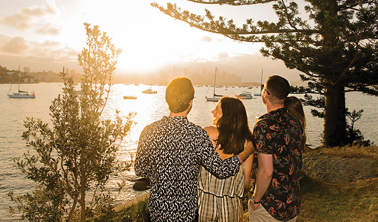 People celebrating New Year's Eve on Shark Island in Sydney Harbour National Park. Photo: John Spencer &copy; DPIE