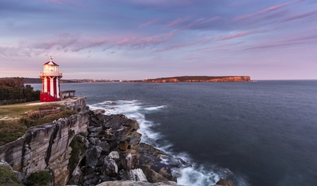 Sunrise, Hornby Lighthouse at South Head, Sydney Harbour National Park. Photo: David Finnegan &copy; OEH