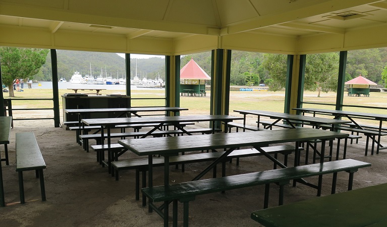 The Pavillion picnic shelter interior, Ku-ring-gai Chase National Park. Photo: Elinor Sheargold