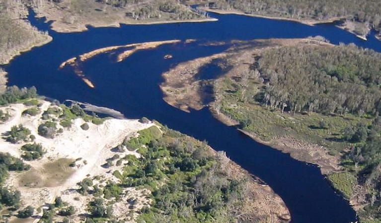Aerial view of Broadwater National Park. Photo: D Largin