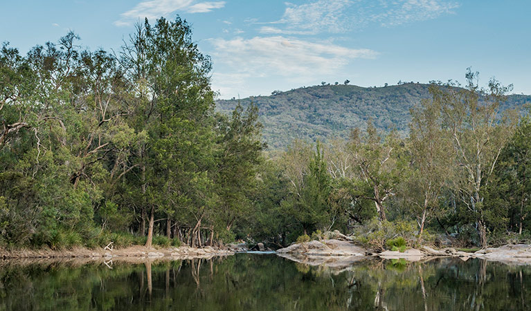 River and mountains, Warrabah National Park. Photo: David Young