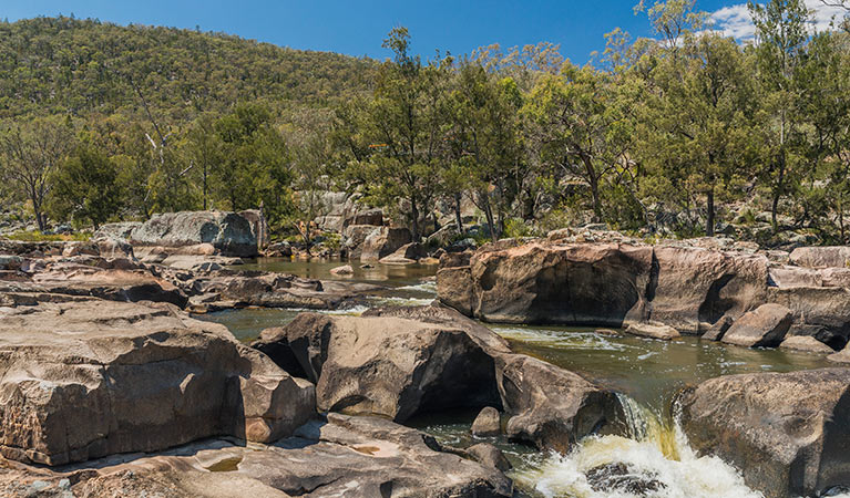 River winding thought the rocks, Warrabah National Park. Photo: David Young