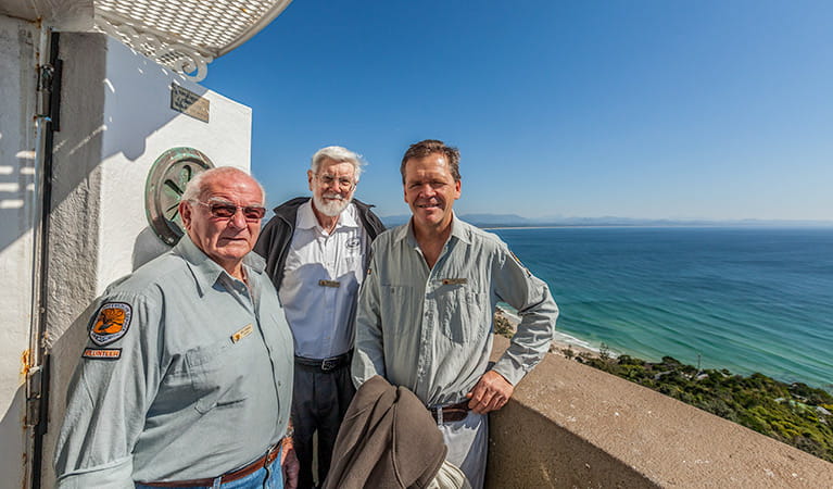  Volunteers in the Cape Byron lighthouse, Cape Byron State Conservation Area. Photo: Murray Vanderveer