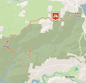 Fitzroy Falls to Kangaroo Valley cycling route